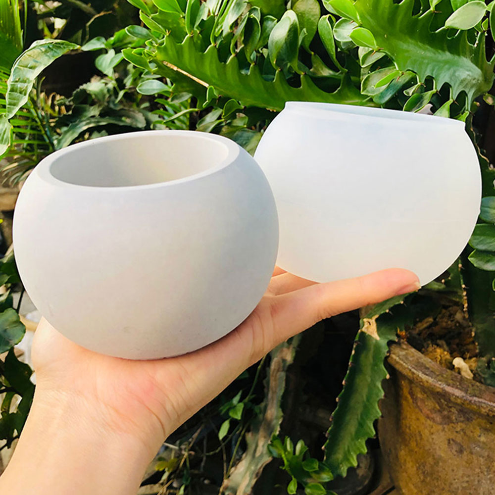 Potsticker Mold - Pot bunga bundar cetakan silikon DIY