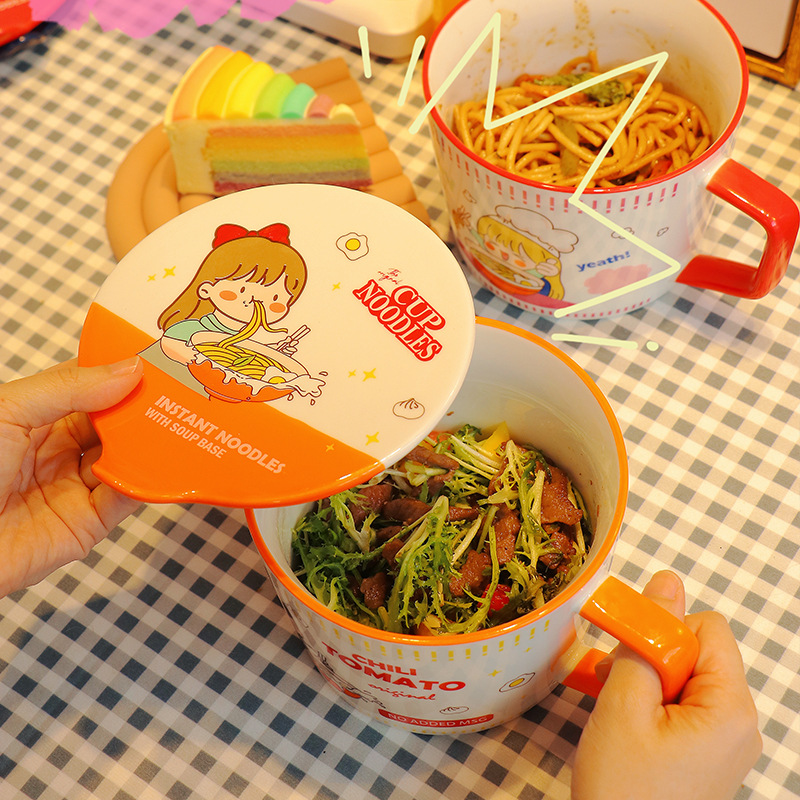 Dim Sum Basket - Mangkuk Ramen Mie Instan Kartun dengan